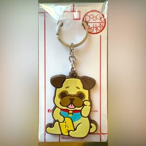 NWT Lucky Pug Keychain. Super cute! For your pug lover!!!